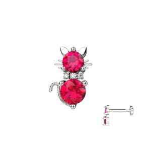 Cat Design Nose Rings