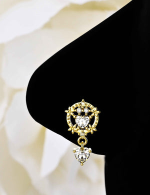 Double heart nose pins