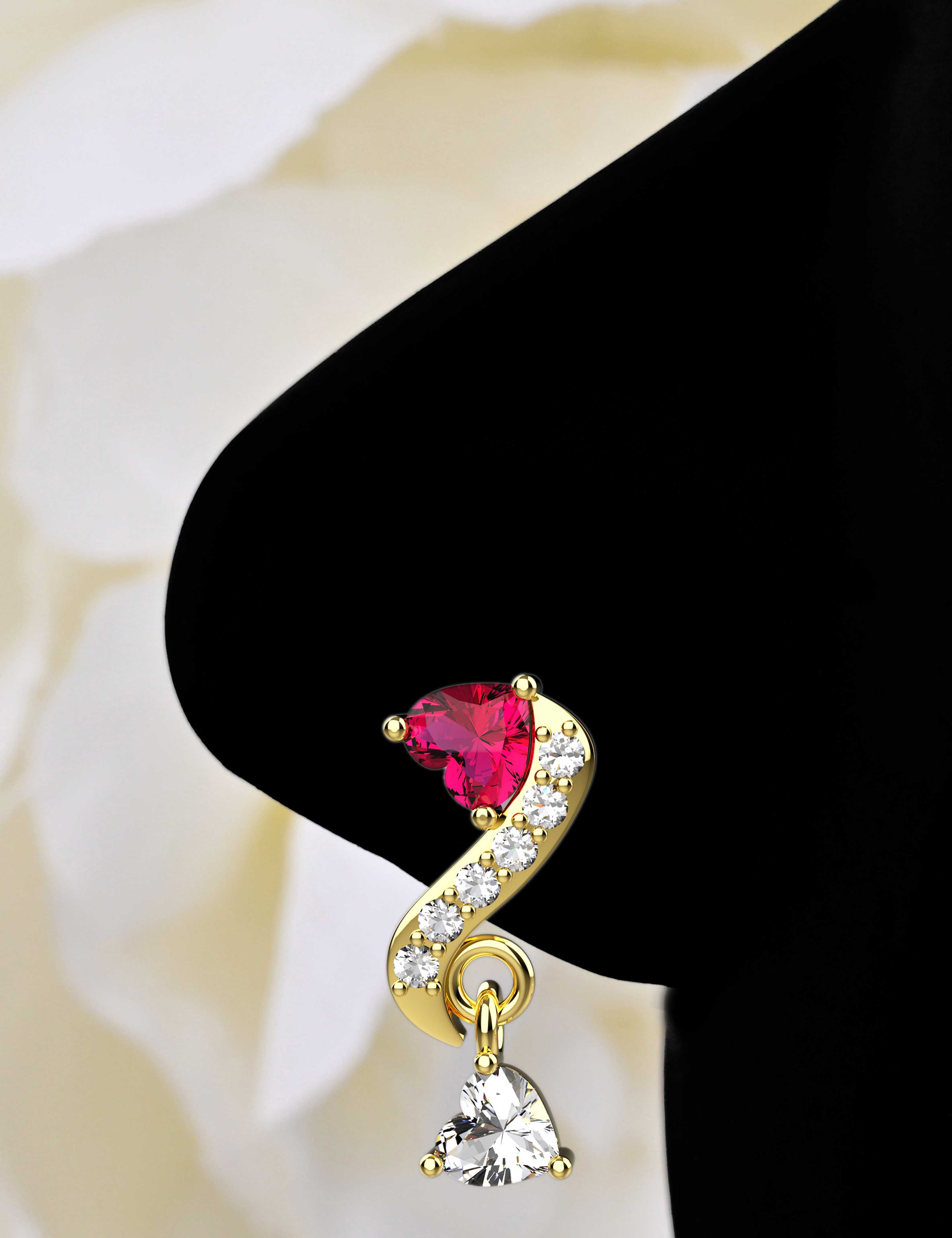 Beautiful Nose Studs in Gold