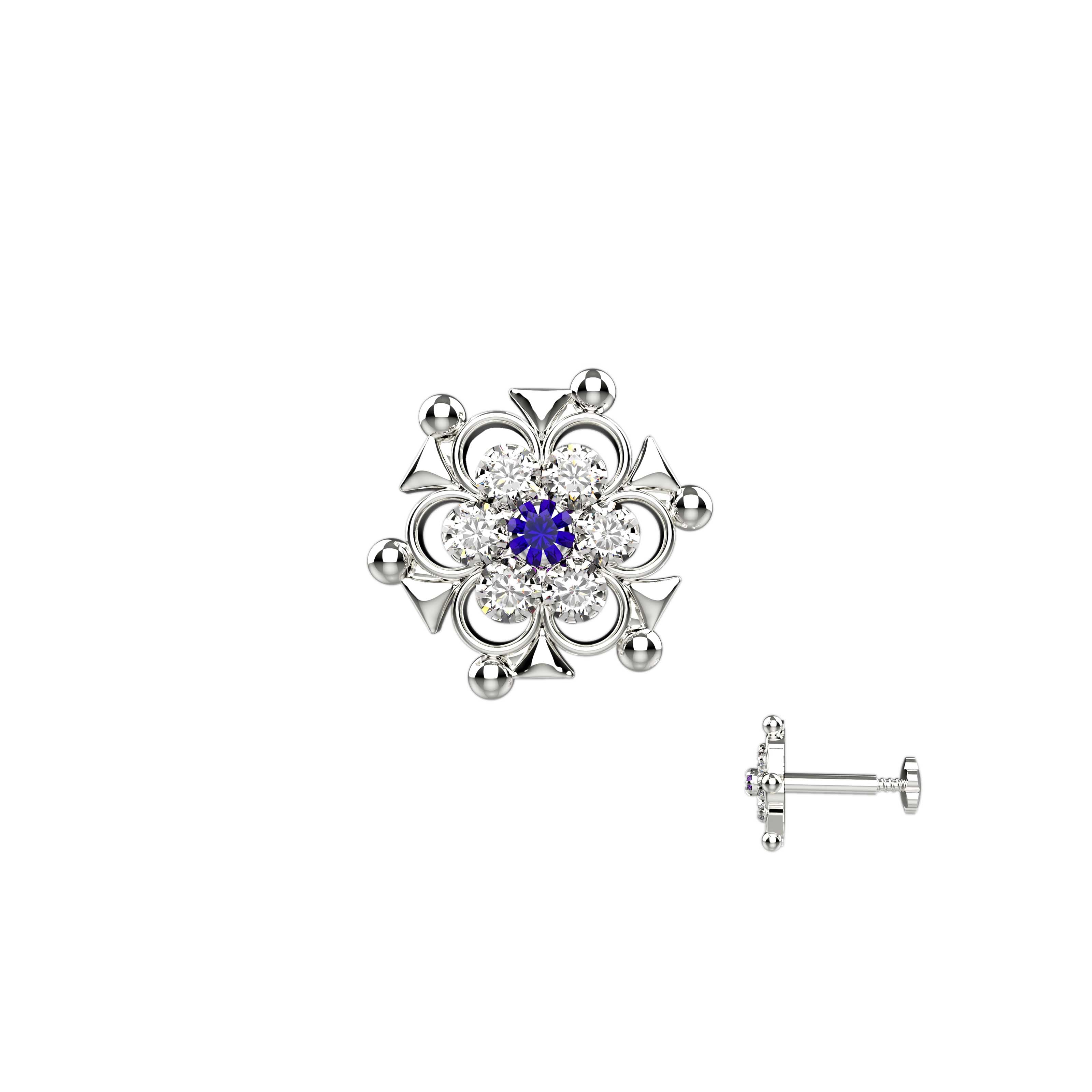 92.5 Sterling Silver Nose Pin