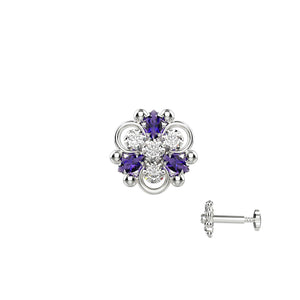 Silver nose pins for women