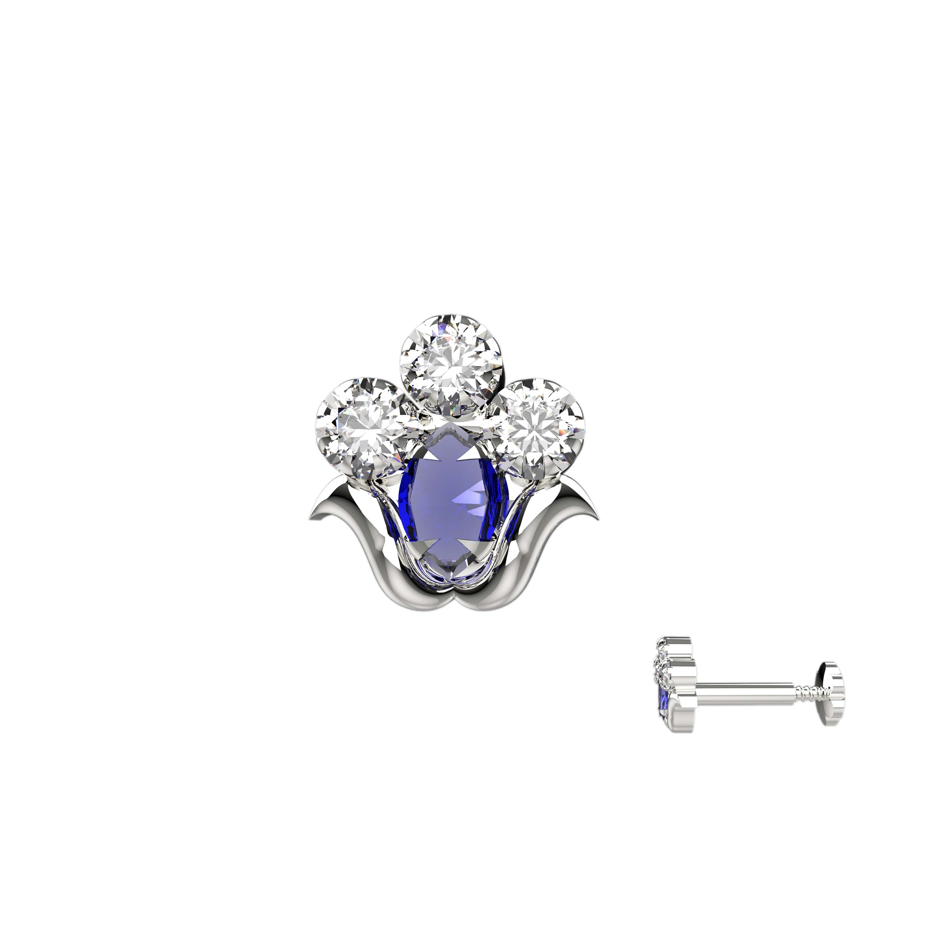 Lightweight Silver Nose Pins - Daily Wear jewelry