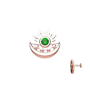 Sterling silver sun nose pin