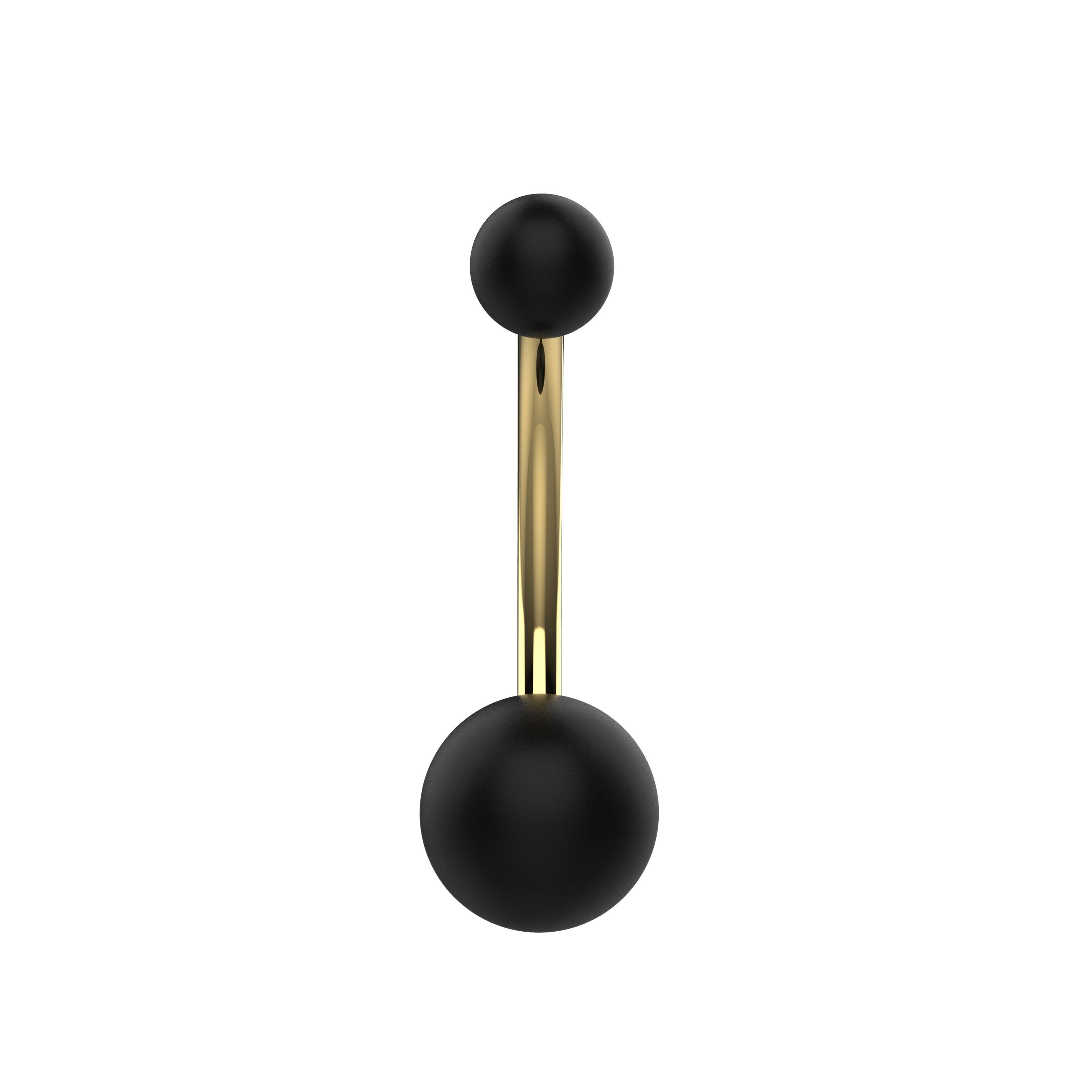 Black pearl belly button ring – navel piercing jewelry