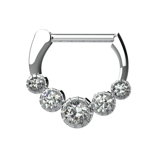 silver and gold bulak septum ring tribal nose piercing jewellery