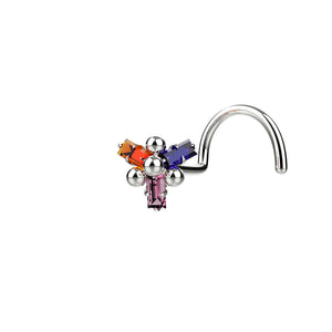 Cubic Zirconia AD Multi Color Stud