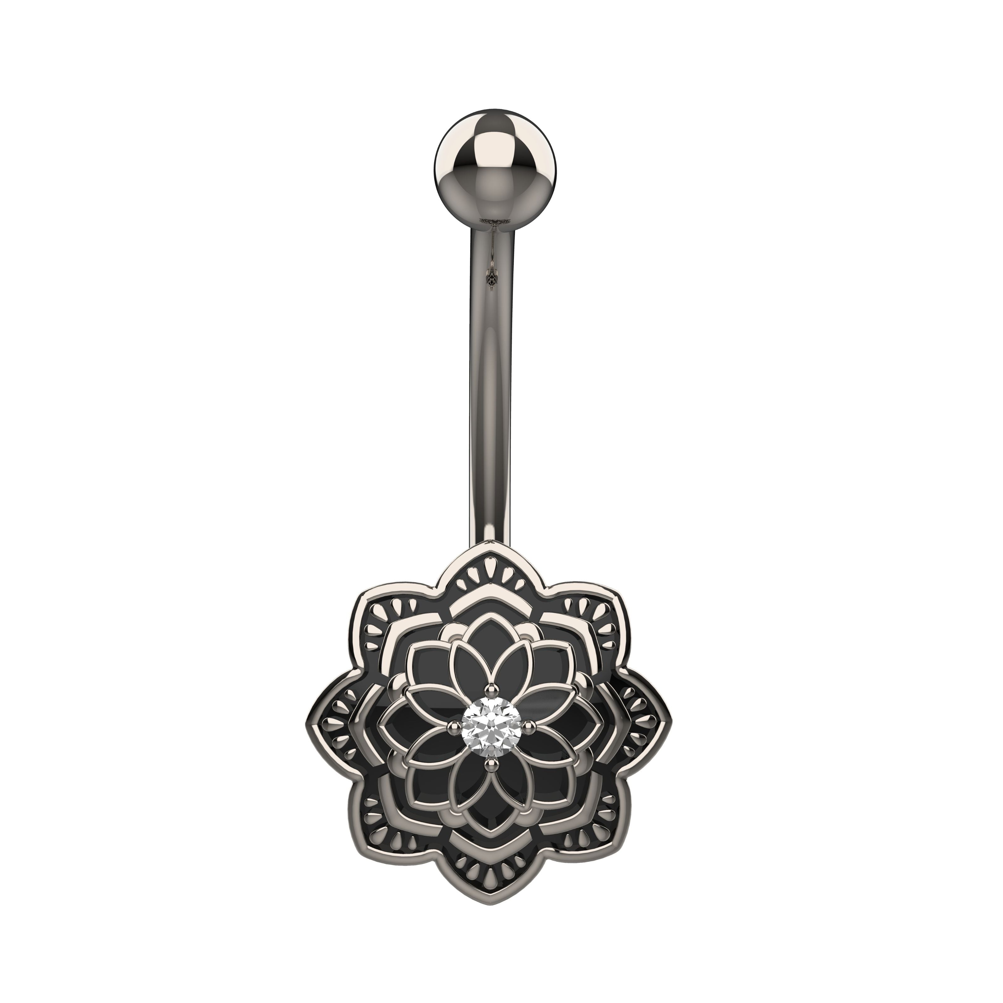 oxidised silver belly ring piercing jewellery - indian navel rings