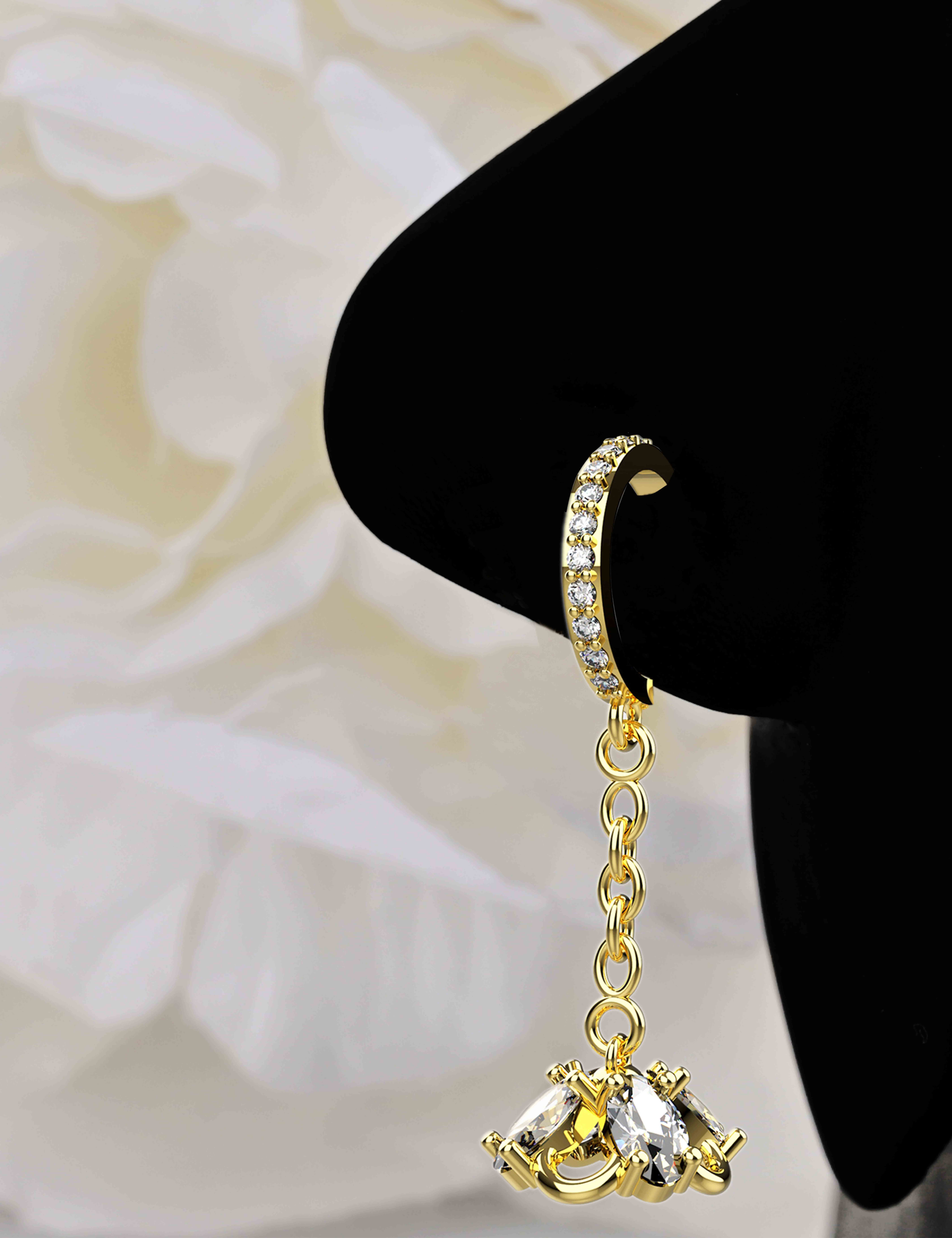 Hanging Chain Nose Rings