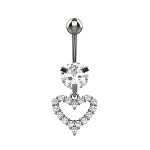heart belly button ring jewellery - gold belly rings and piercing