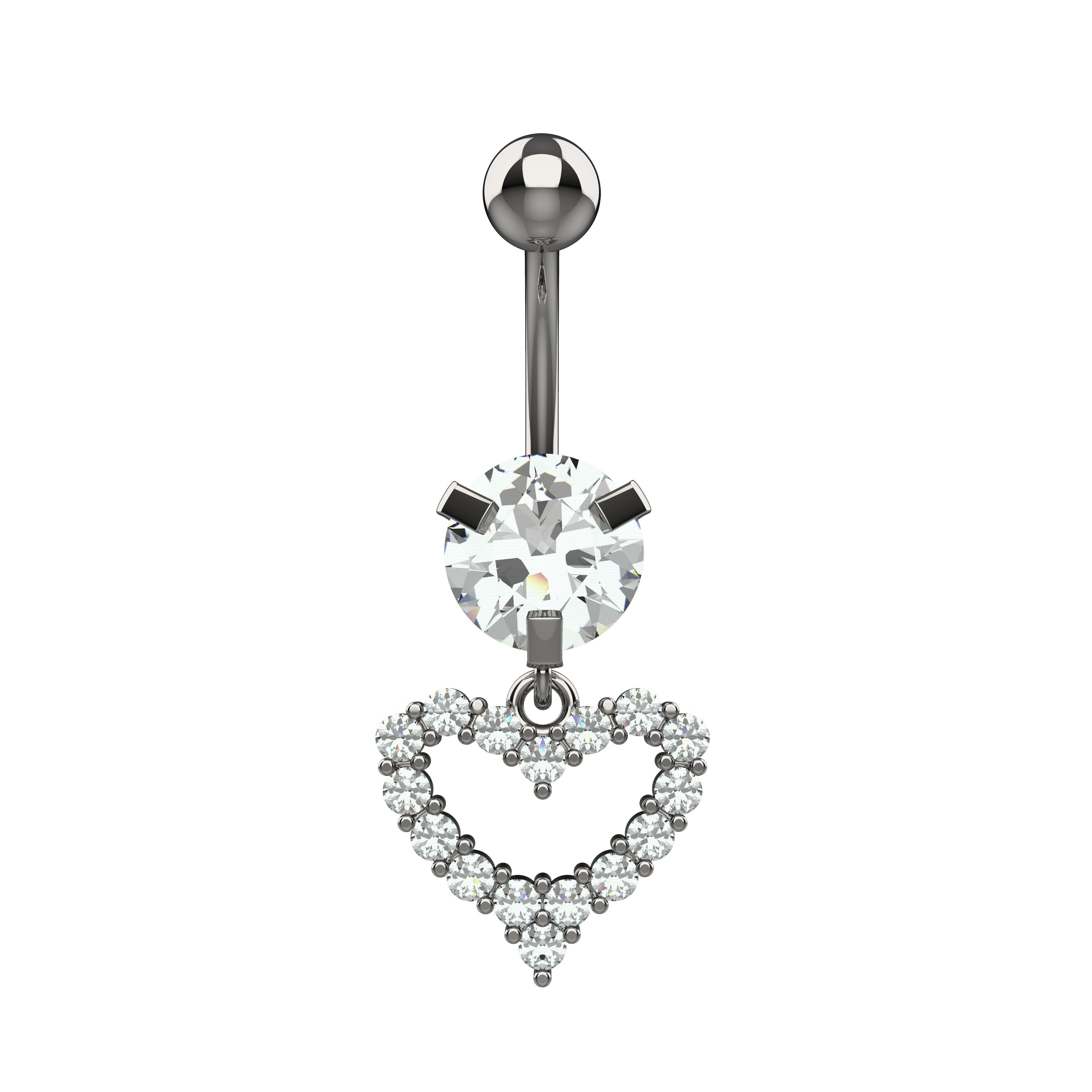 heart belly button ring jewellery - gold belly rings and piercing