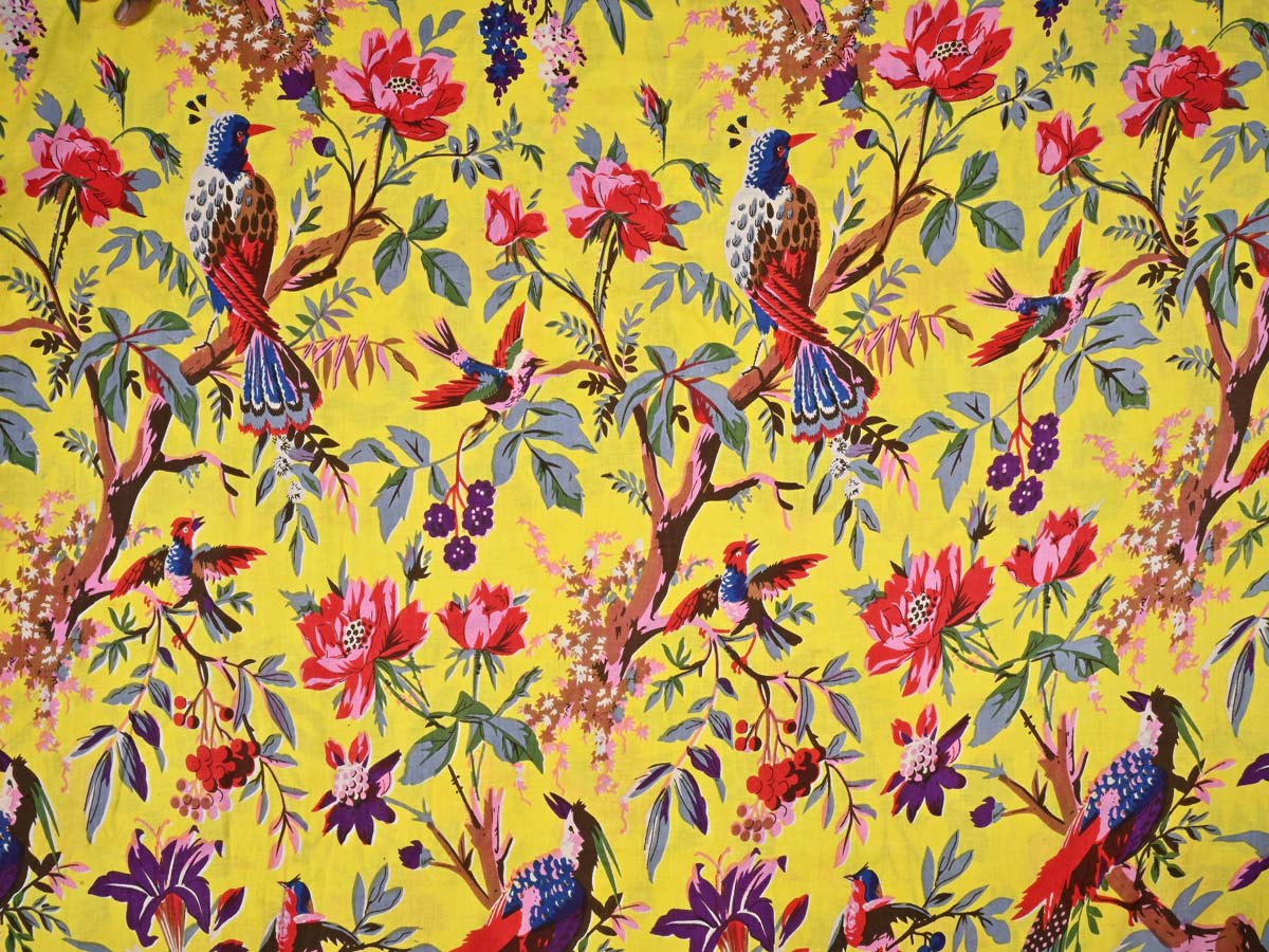 Yellow Cotton Fabric for Sewing