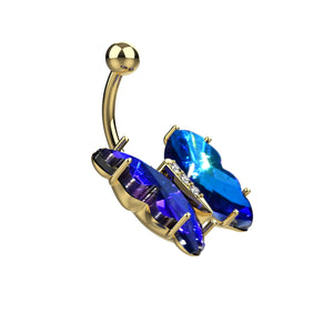 butterfly belly button ring jewelry - cute belly ring piercing for women