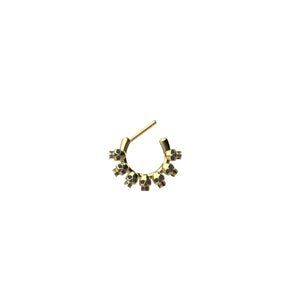 gold boho septum ring - skull septum ring for women