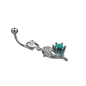 stylish dolphin navel ring indolibas