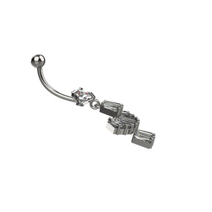 stone belly ring gold - navel piercing jewellery india