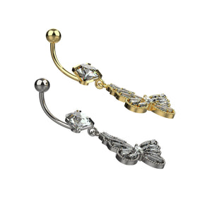 stylish butterfly navel ring indolibas