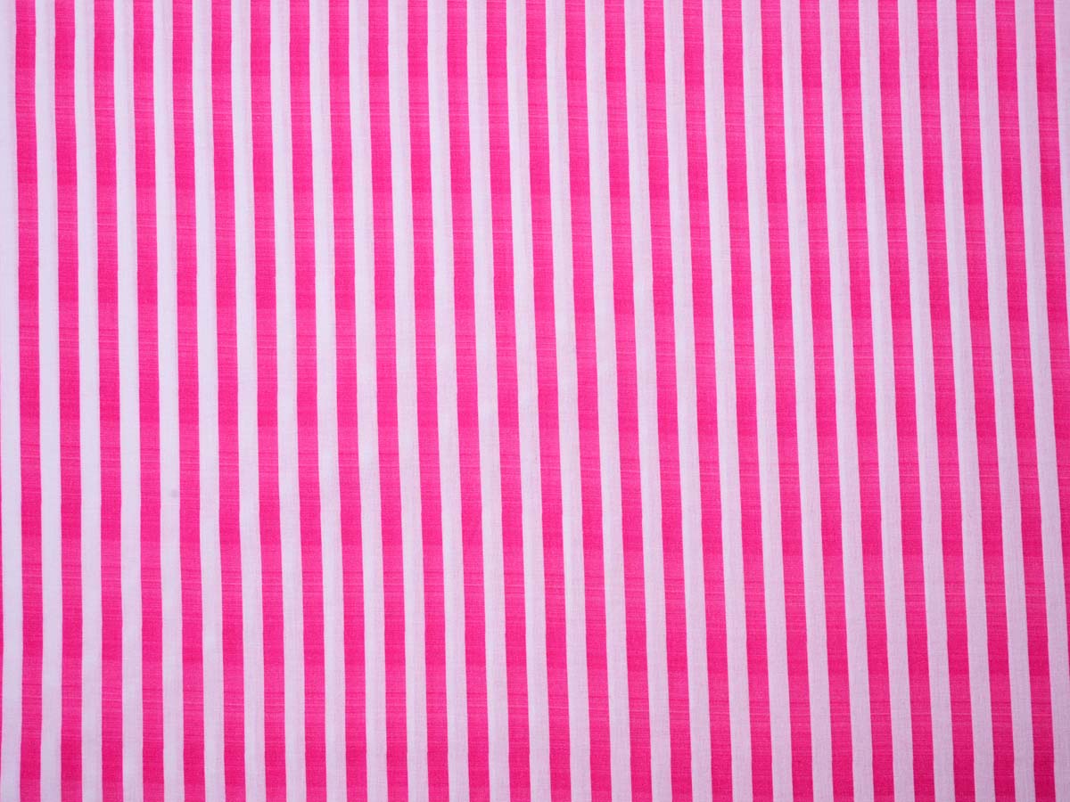 Unstitched Cotton Fabric in Pink Stripes - Clothes Material