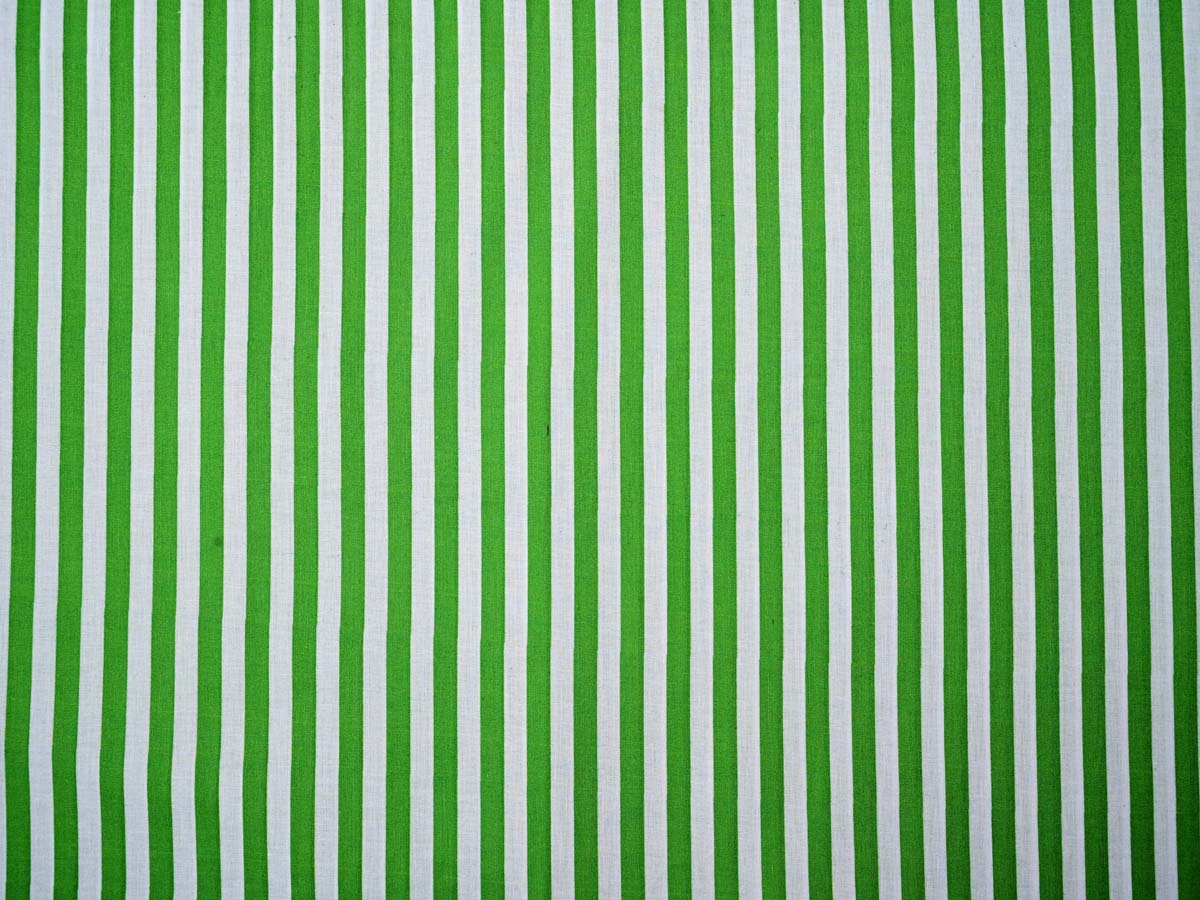White & Green Digital Cotton Fabric for Fashion & Decor