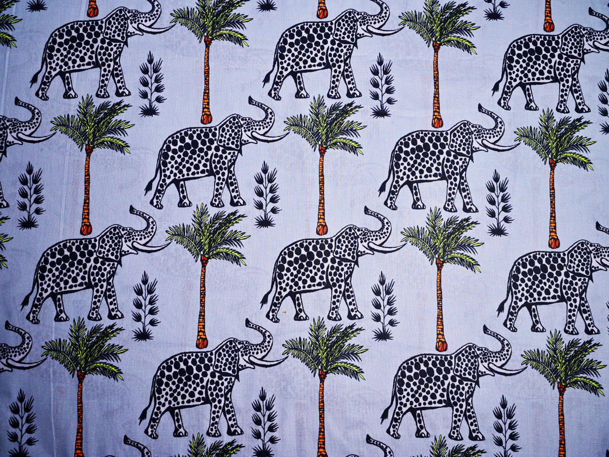 Jungle print shirt fabric