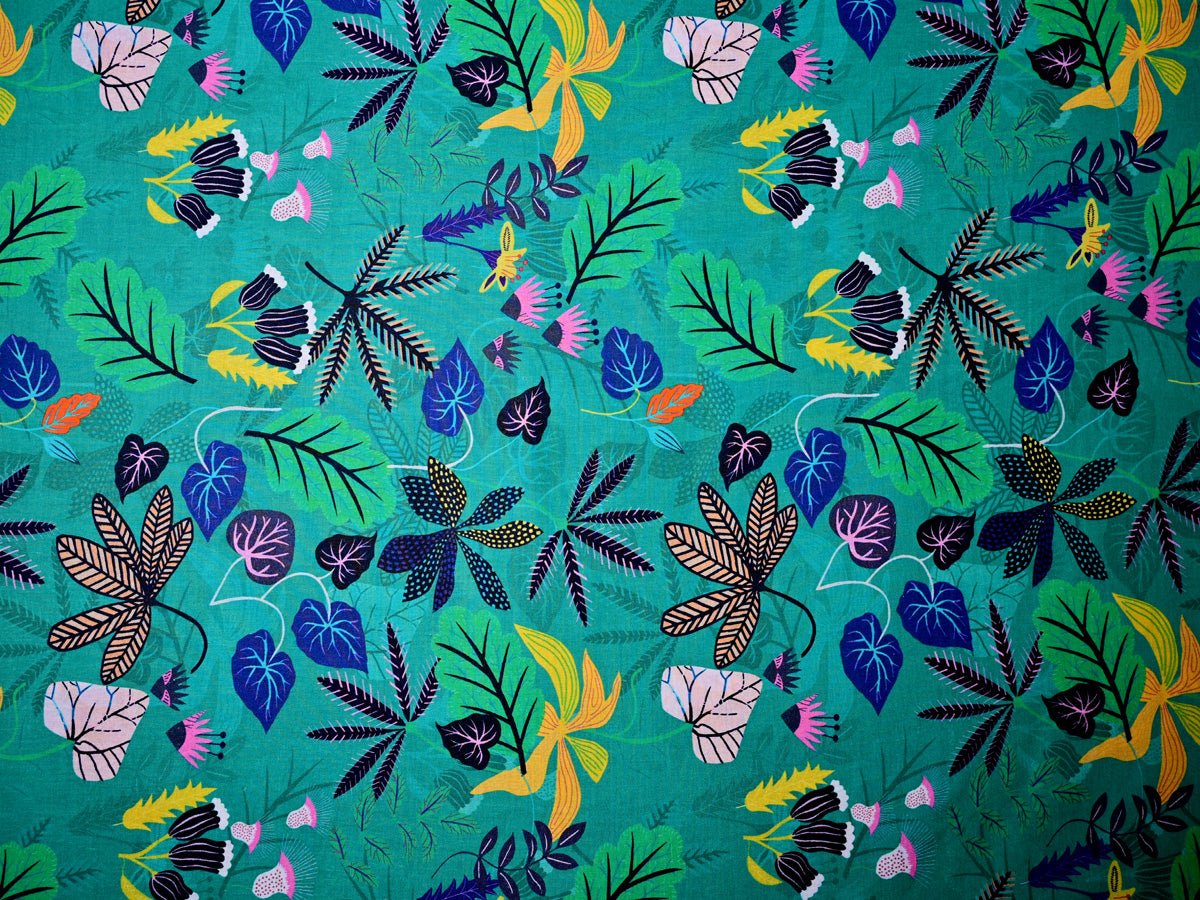 pool green cotton clothing fabric