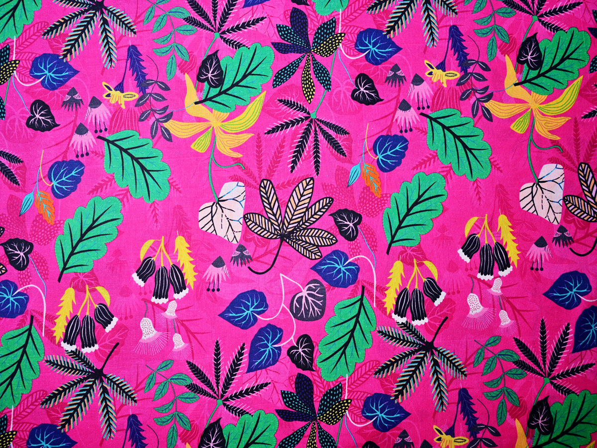 Pink cotton fabric for clothes making