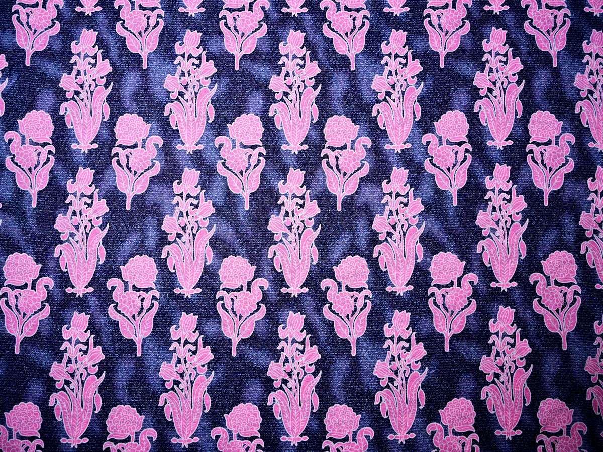 Pink buti design fabric material
