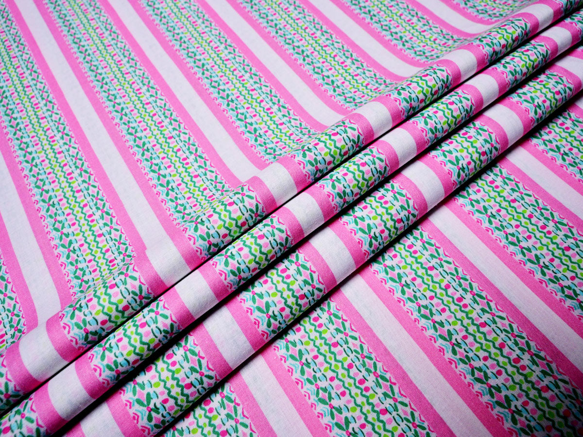 Pink border design for apparel
