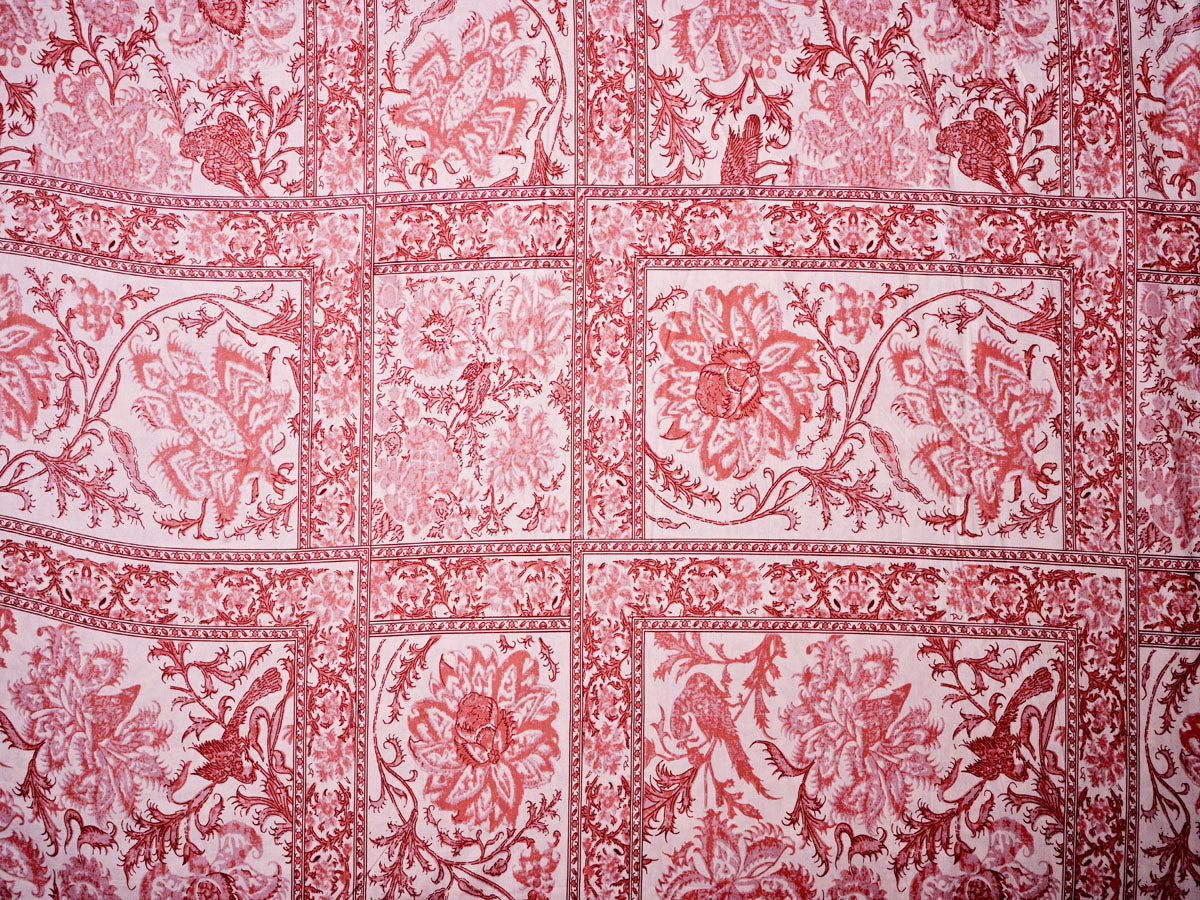 Peach floral fabric for dresses
