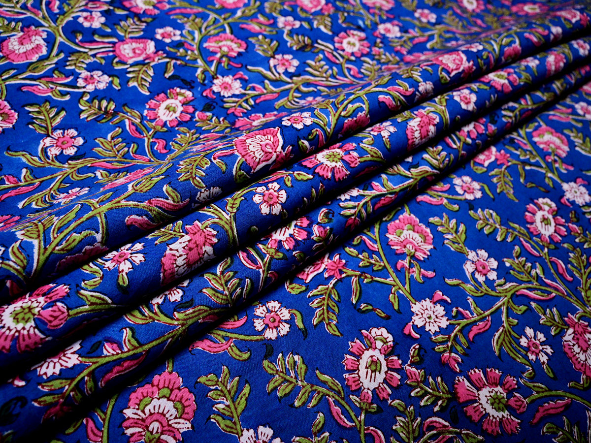 Hand Block Buta Print Fabric