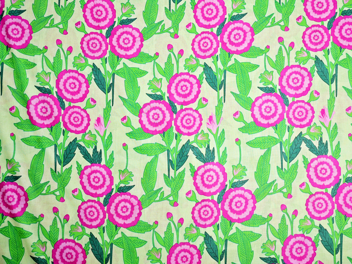 Floral printed cotton fabric
