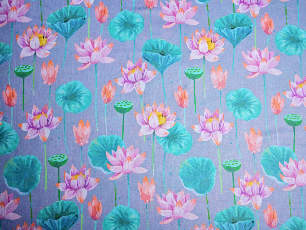 Floral cotton fabric for garments