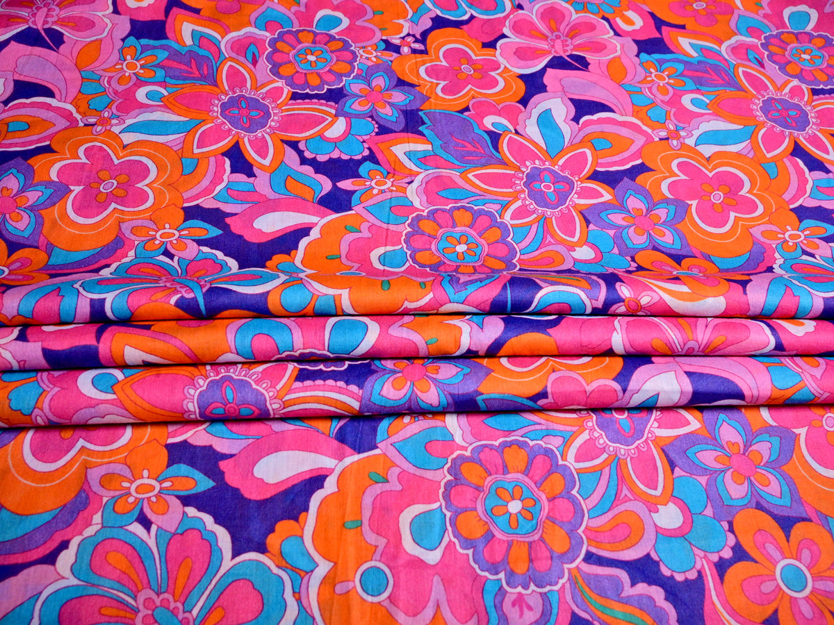 Floral fabric for dresses and sarees