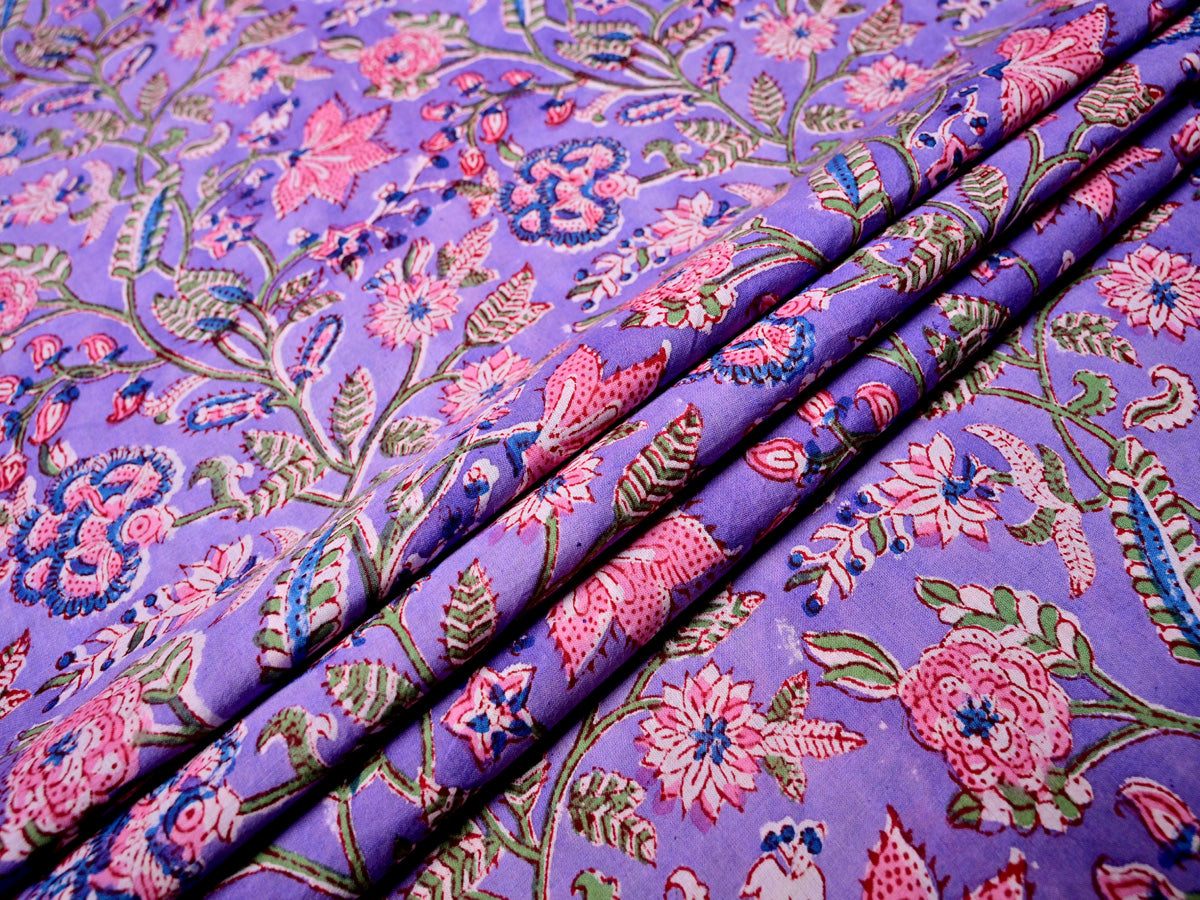 Lavender cotton fabric for frocks