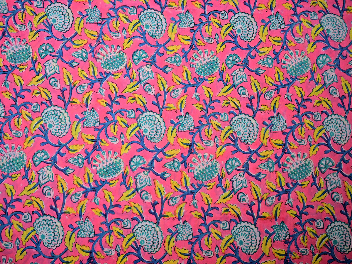 Printed mulmul cotton fabric