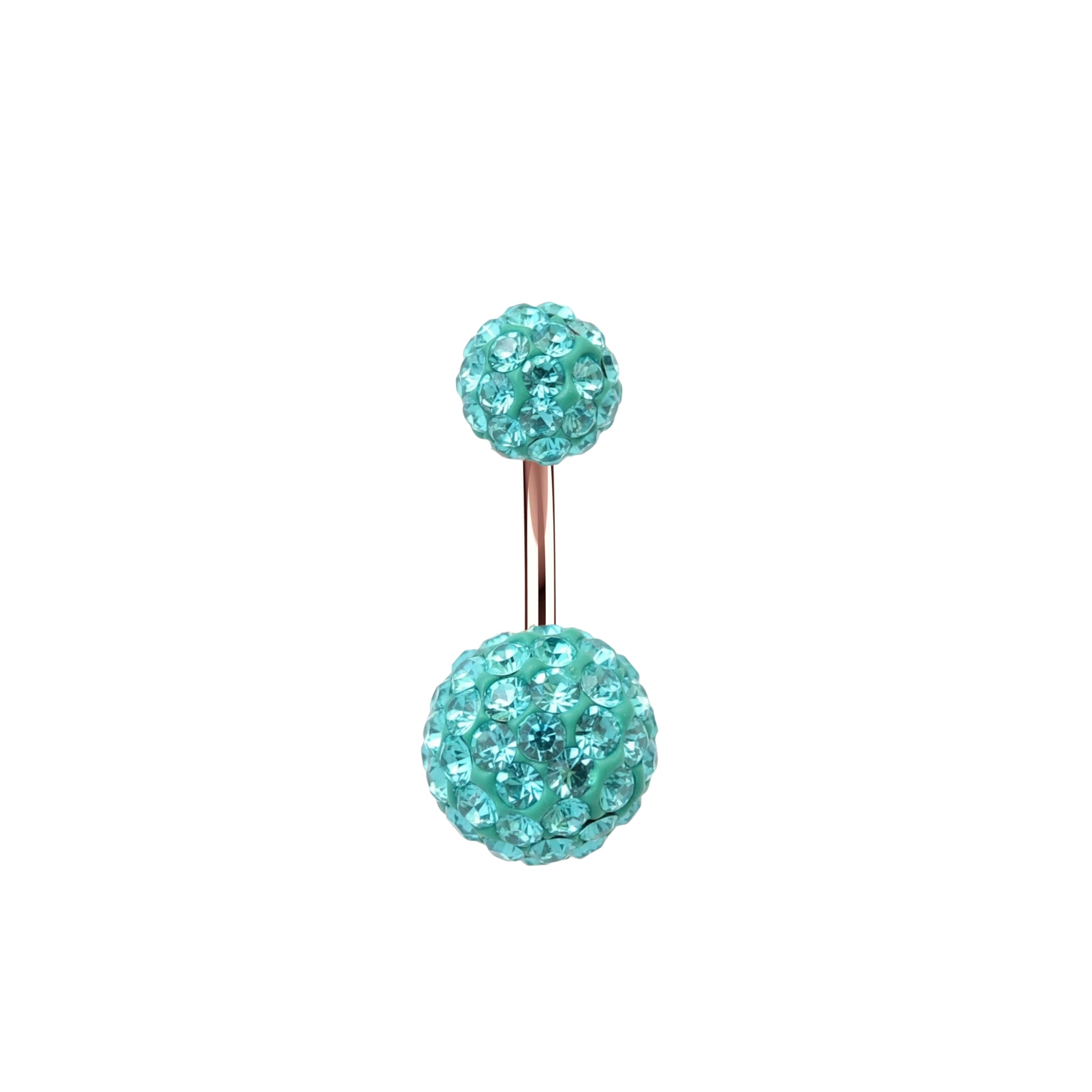 Sparkling Crystal Belly Button Navel Rings for Women & Girls
