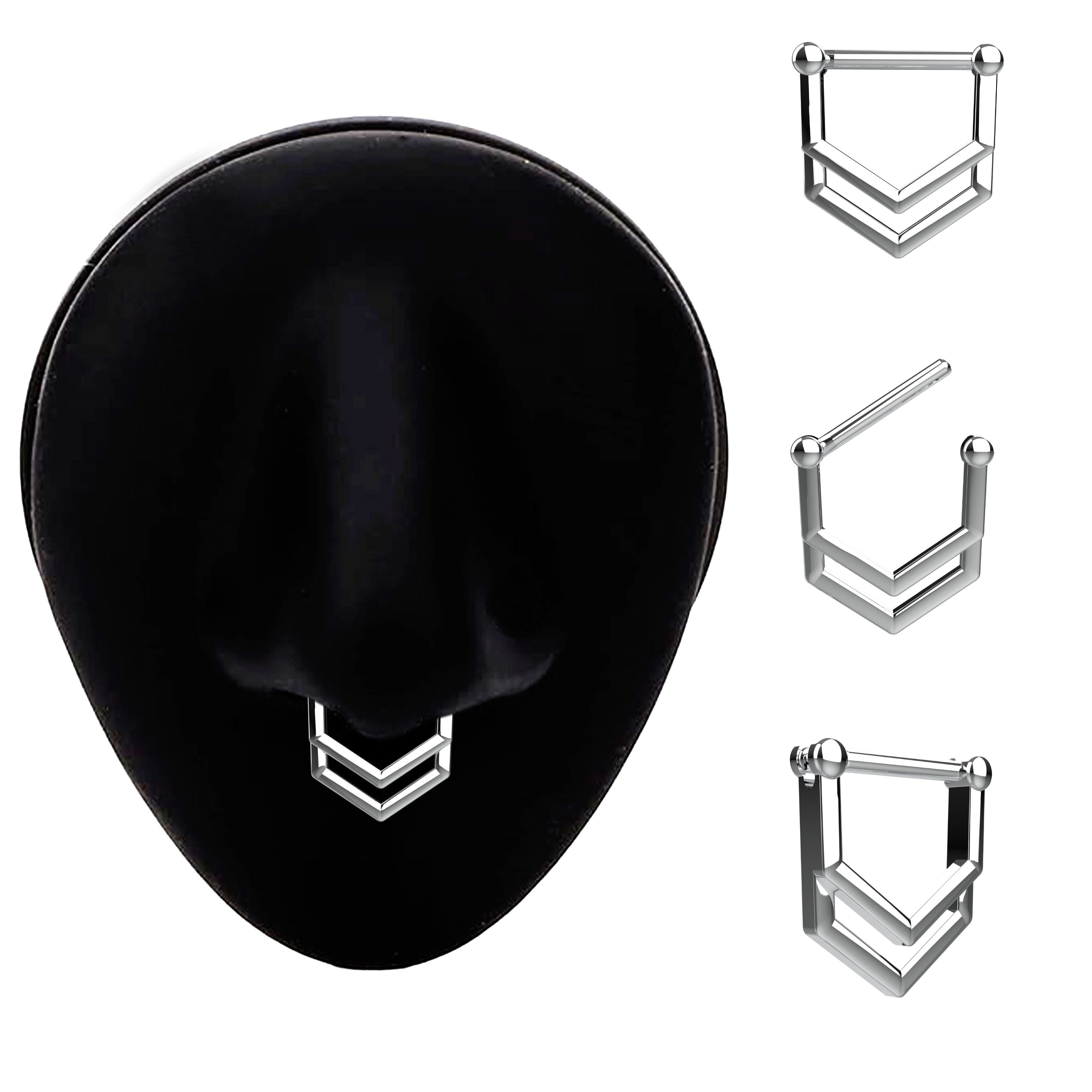 indian nose piercing jewellery - tribal septum ring