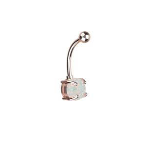 Silver belly ring with clear gemstones