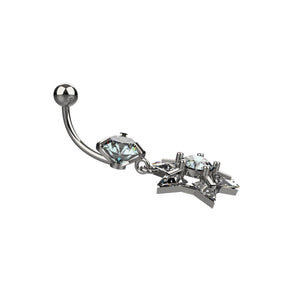 belly piercing jewellery - latest belly button jewelry for india women - IndoLibas