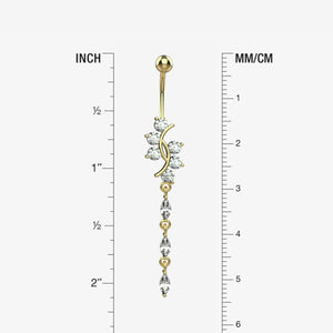 Silver Belly Button Ring Piercing - Size Guide