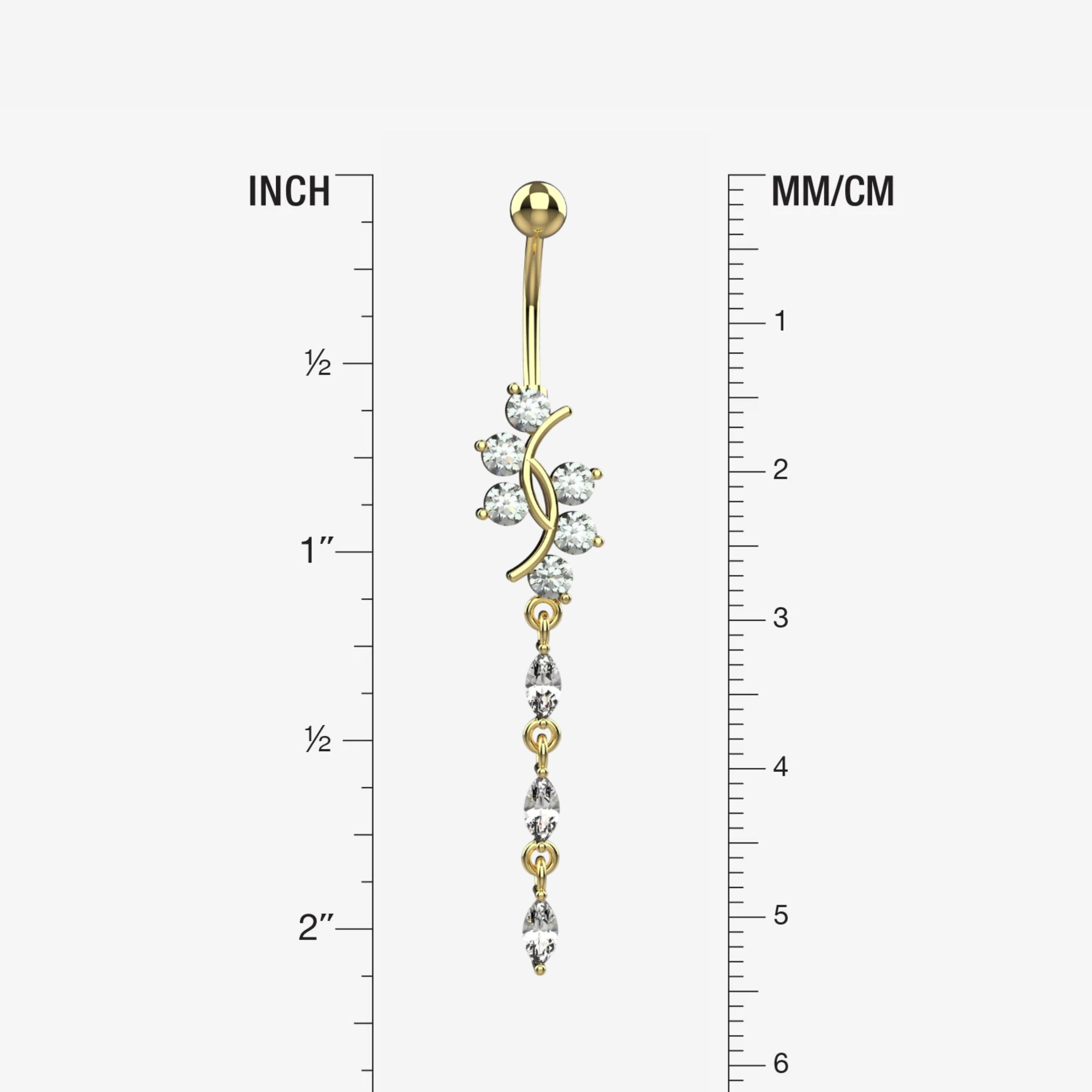 New Belly Button Chain Ring | Women's Body Jewelry in India