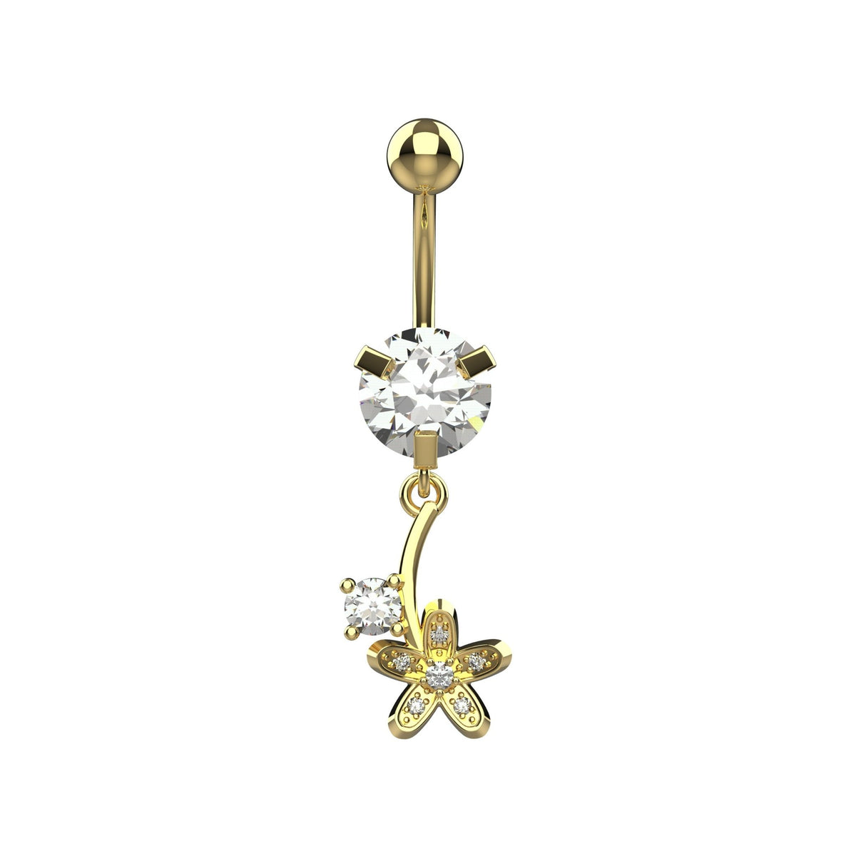 BTS Belly Ring - Gold Plated Belly Piercing Jewelry for Women - IndoLibas