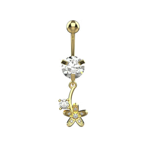 BTS Belly Ring - Gold Plated Belly Piercing Jewelry for Women - IndoLibas