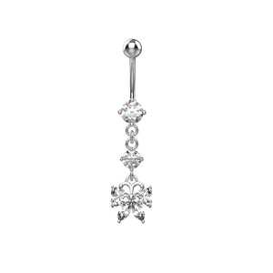 Butterfly Navel Ring - Dangling Belly Piercing Jewelry - IndoLibas