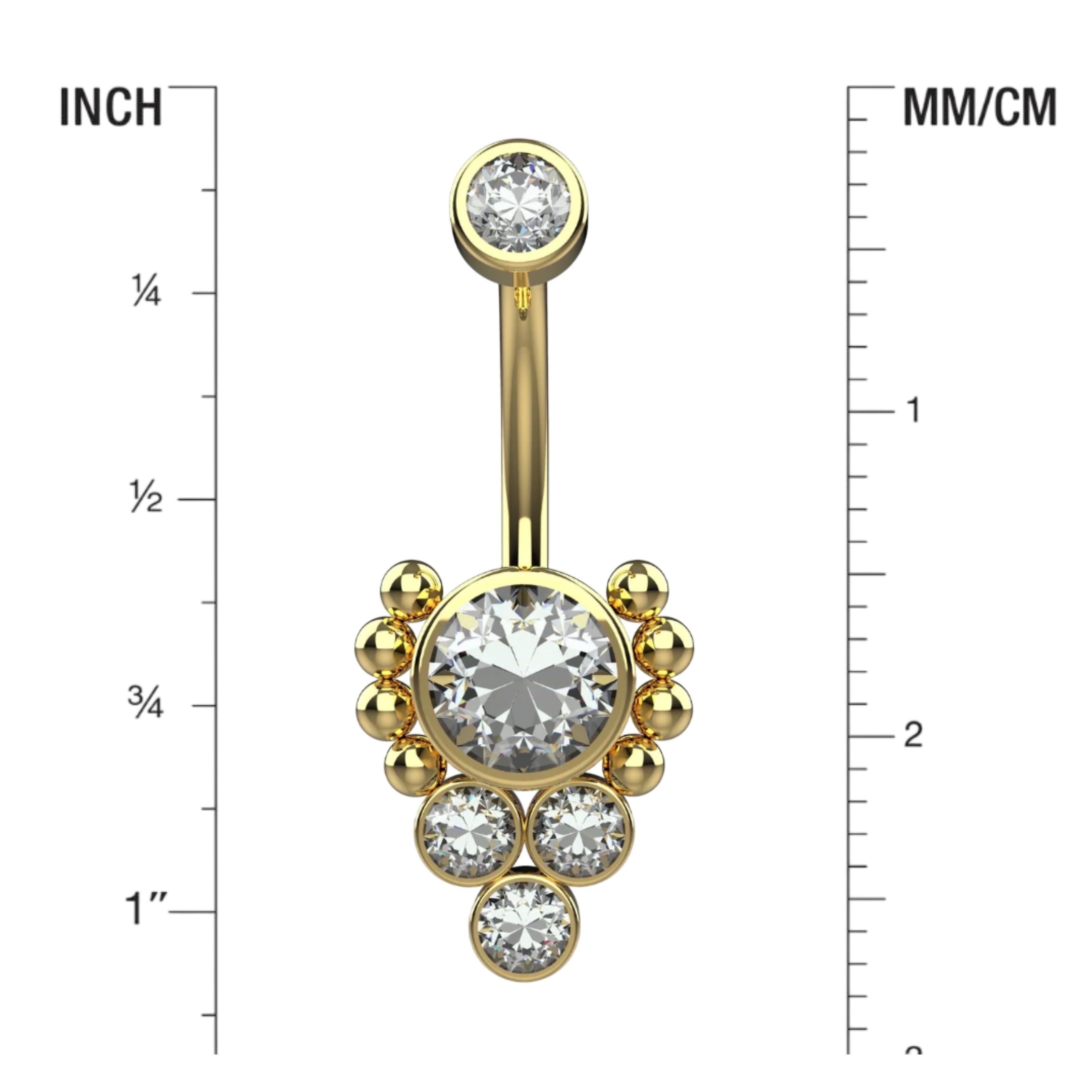 Belly Button Ring Piercing - Size Guide