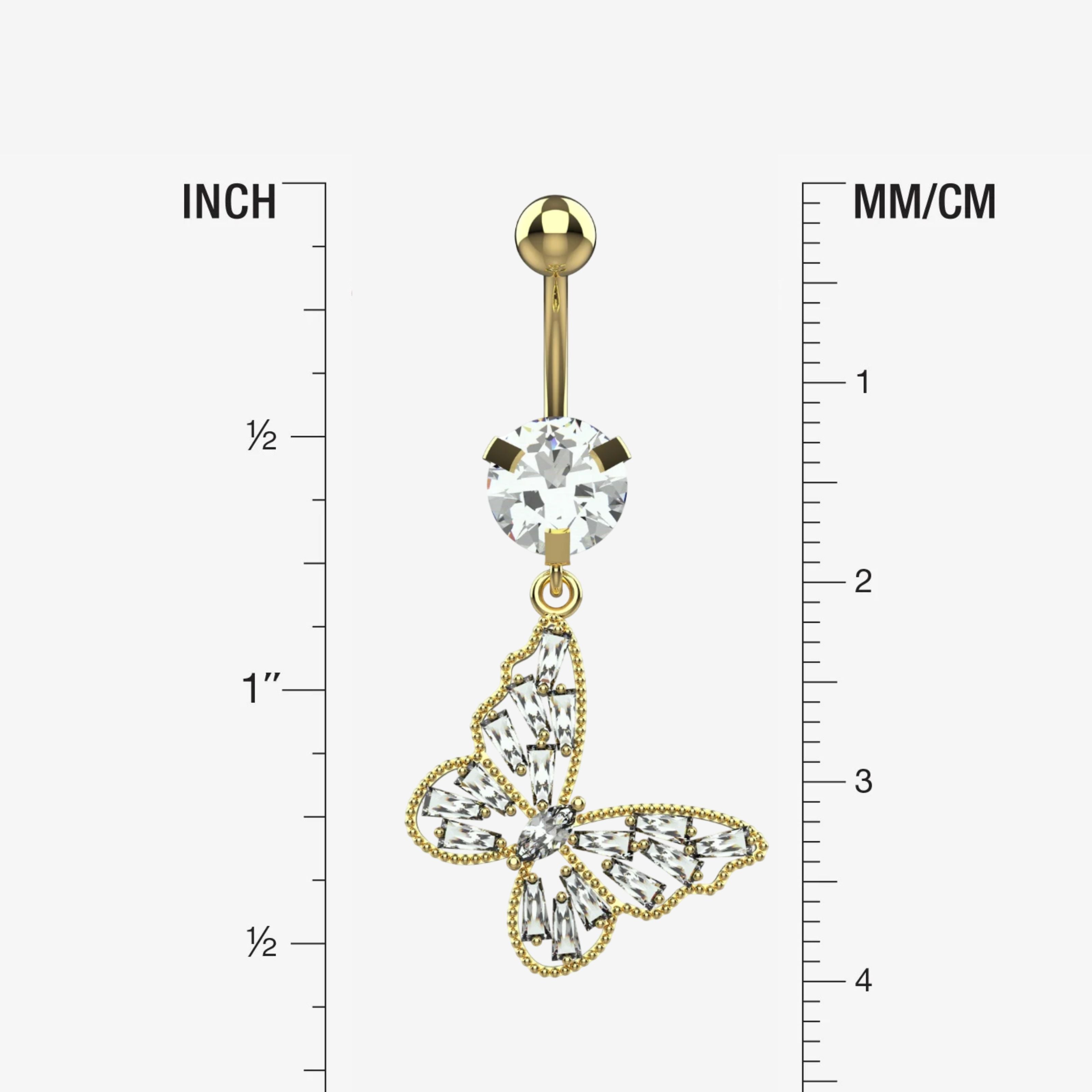 Belly Button Ring Piercing - Size Guide