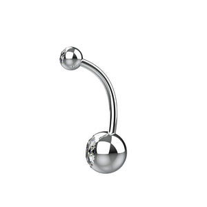 Crystal Belly Button Ring – Sparkling Navel Piercing Jewelry - IndoLibas