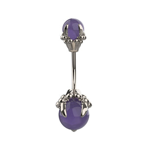 cute silver belly button ring - dainty navel piercing jewellery belly rings - IndoLibas