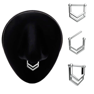 Ethnic nose piercing jewellery - tribal septum ring for women - IndoLibas