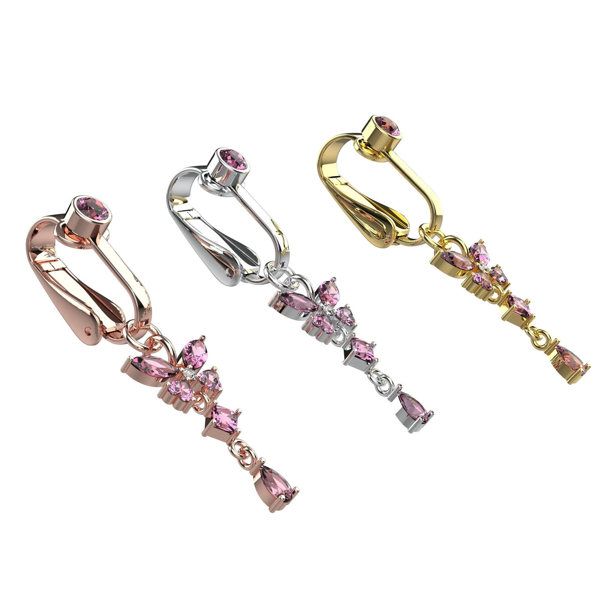 Fake Belly Button Ring - Clip On Navel Ring - IndoLibas