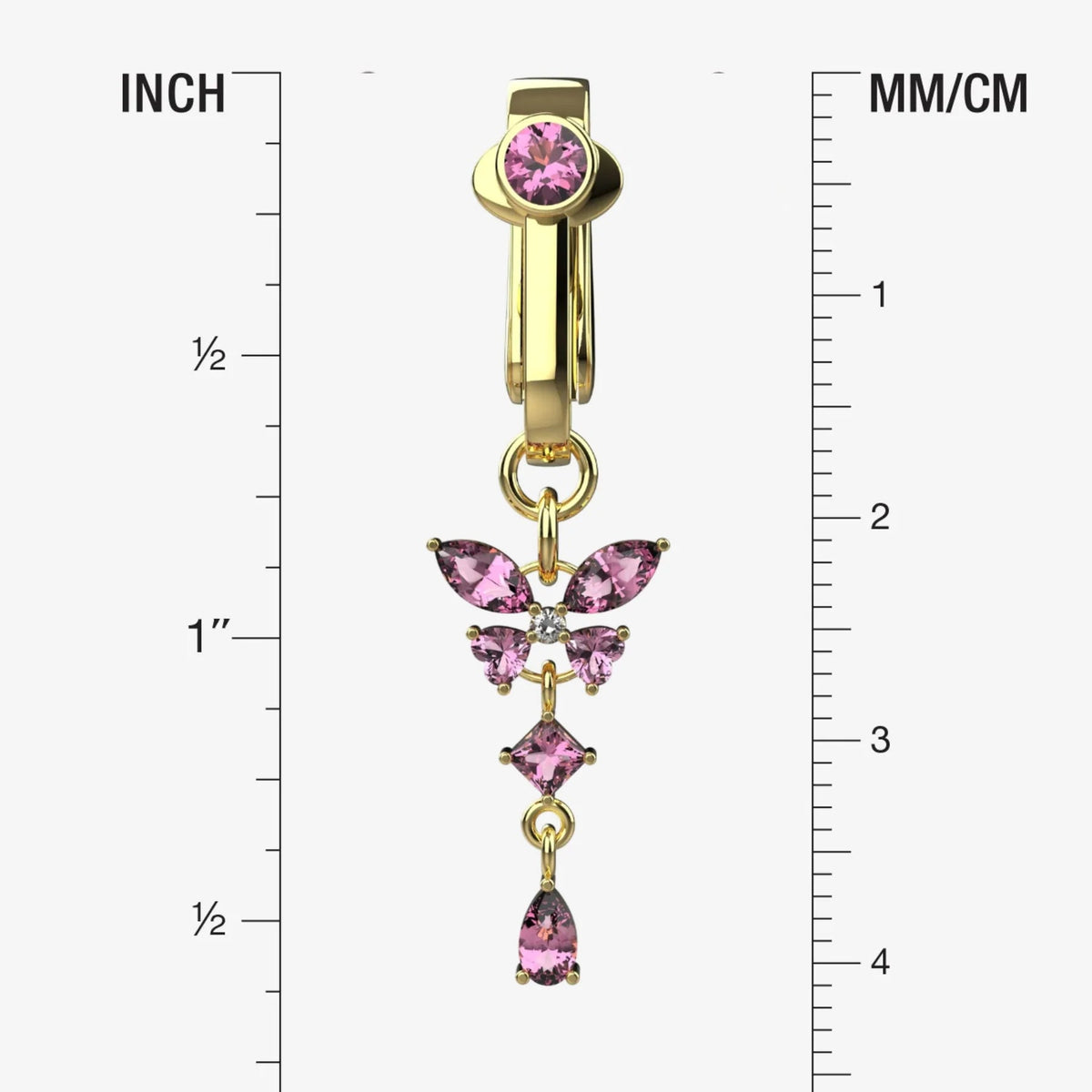 Fake Belly Button Ring - Clip On Navel Ring - IndoLibas